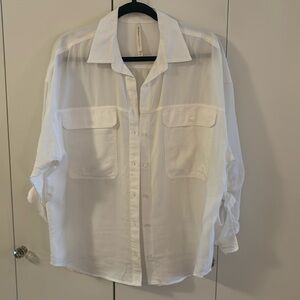 White Button Down Overshirt